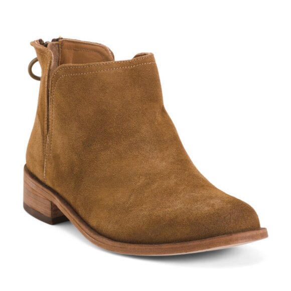 NEW BEEK Suede Falcon Ankle Booties Chestnut for women 1065tn - Picture 4 of 5